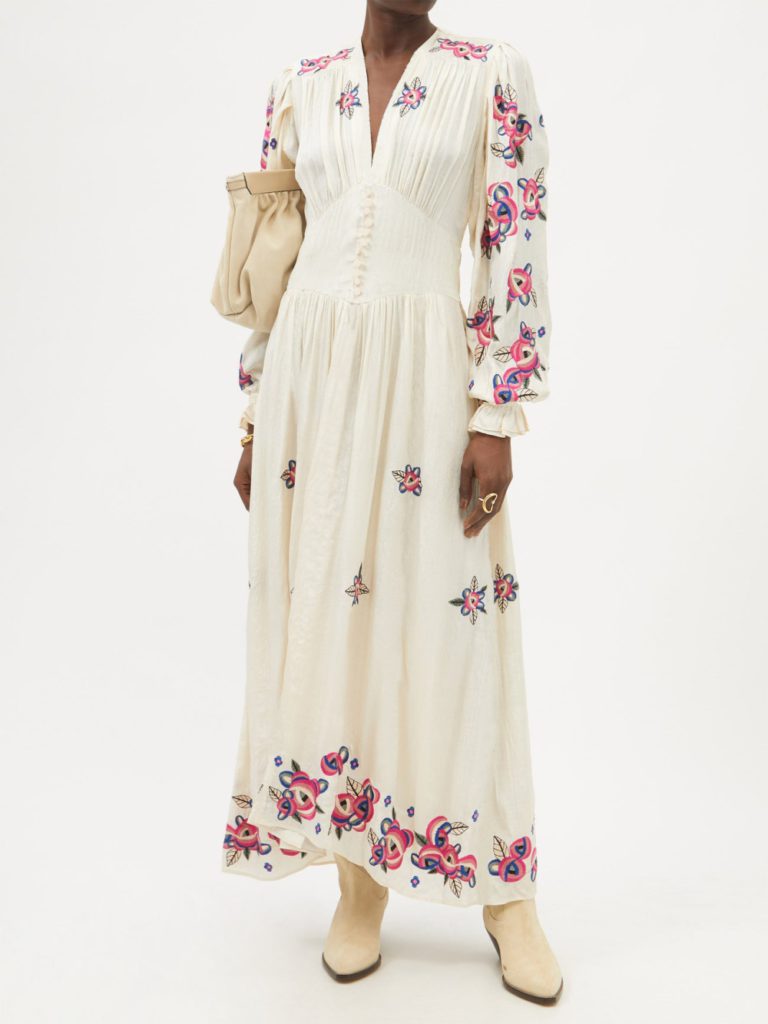 Spring/Summer embroidered long dress - Osharede